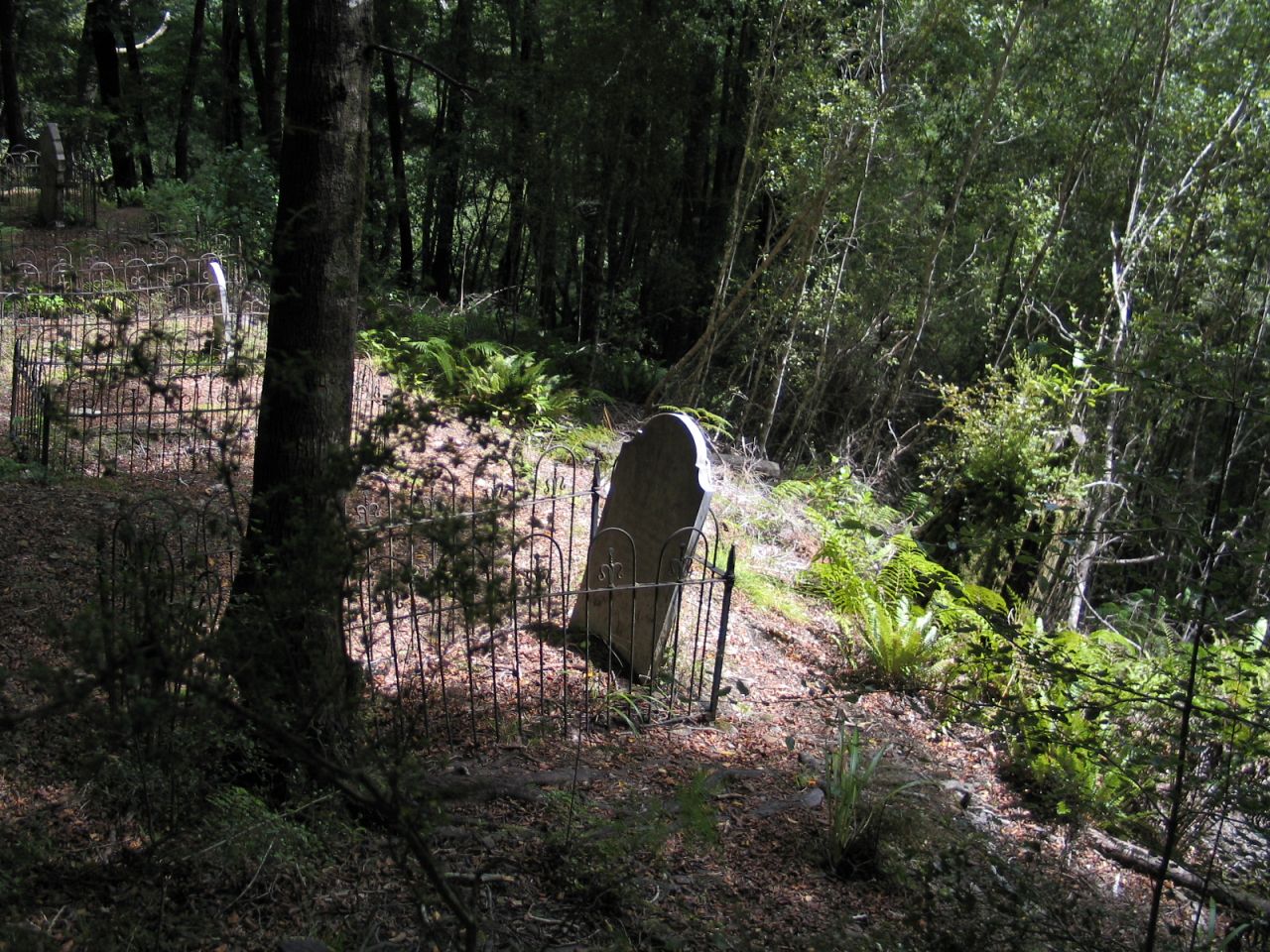 fotka / image hrbitov ve zlatokopeckem Lyellu, New Zealand