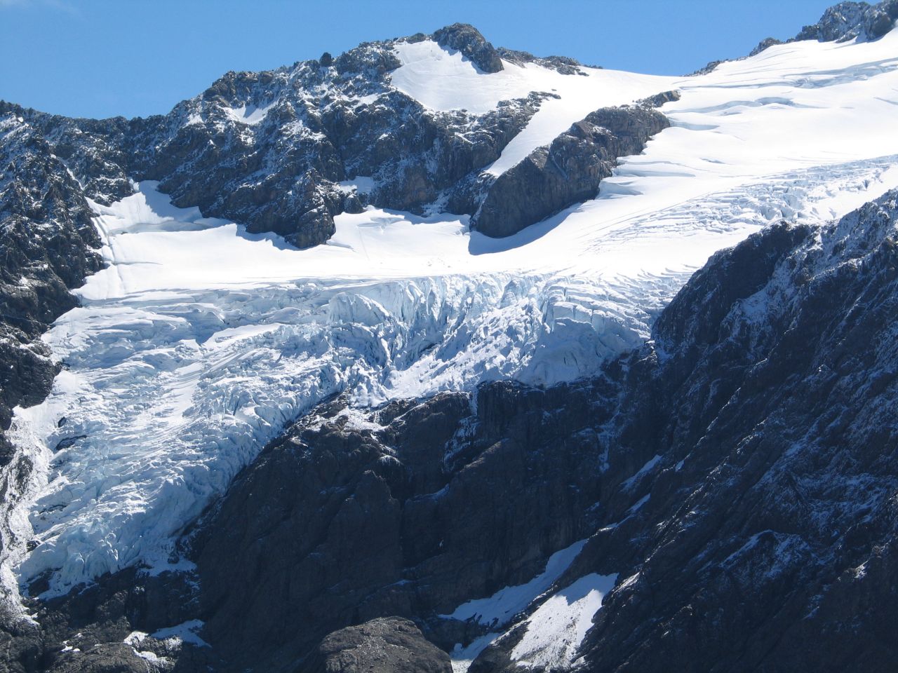 fotka / image vystup na Avalanche Peak - Crow Glacier na svazich Mt. Rolleston, New Zealand