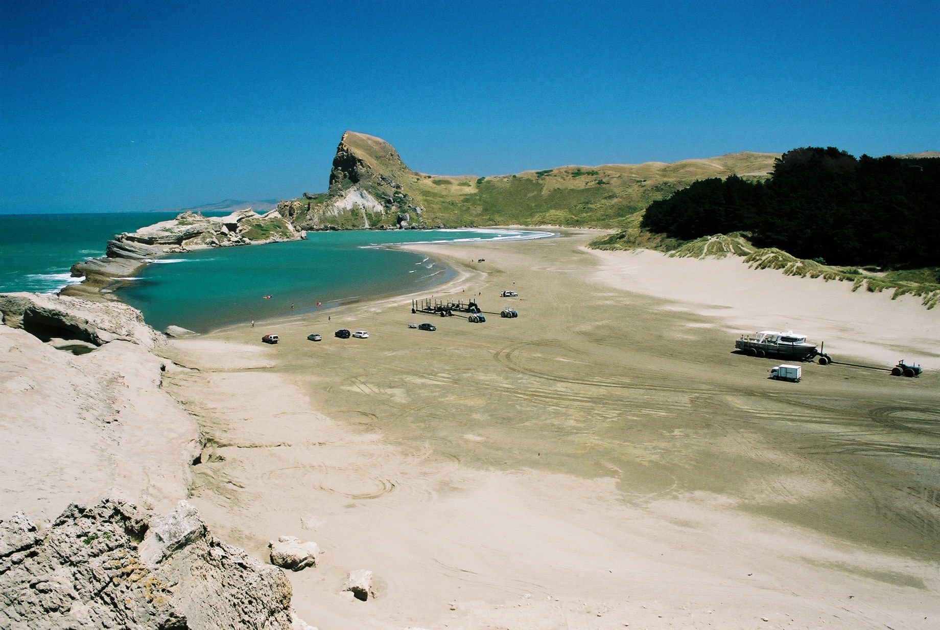 fotka / image Castlepoint, color negatives, New Zealand