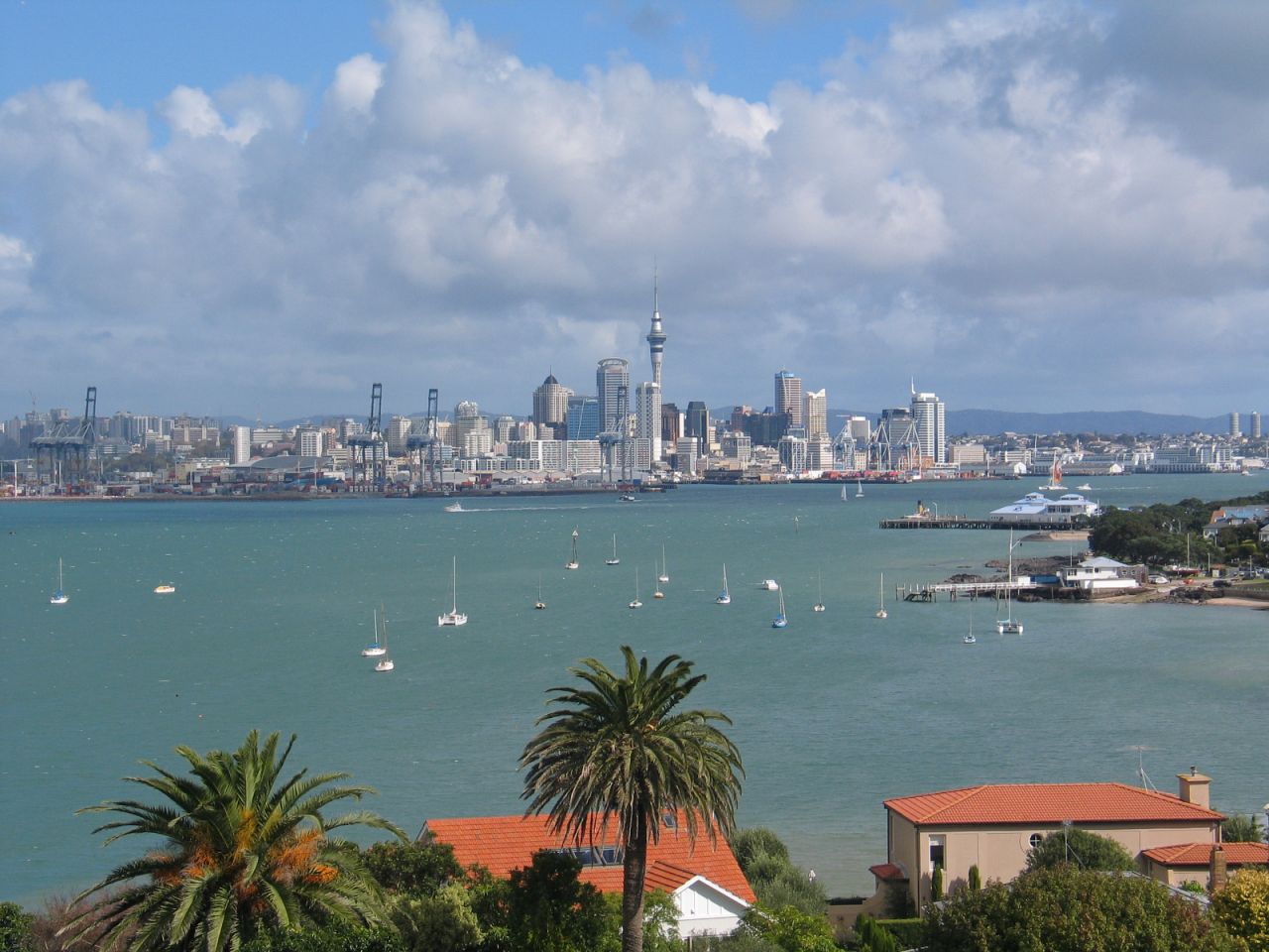 fotka / image panorama Aucklandu z North Head, New Zealand, kolekce E