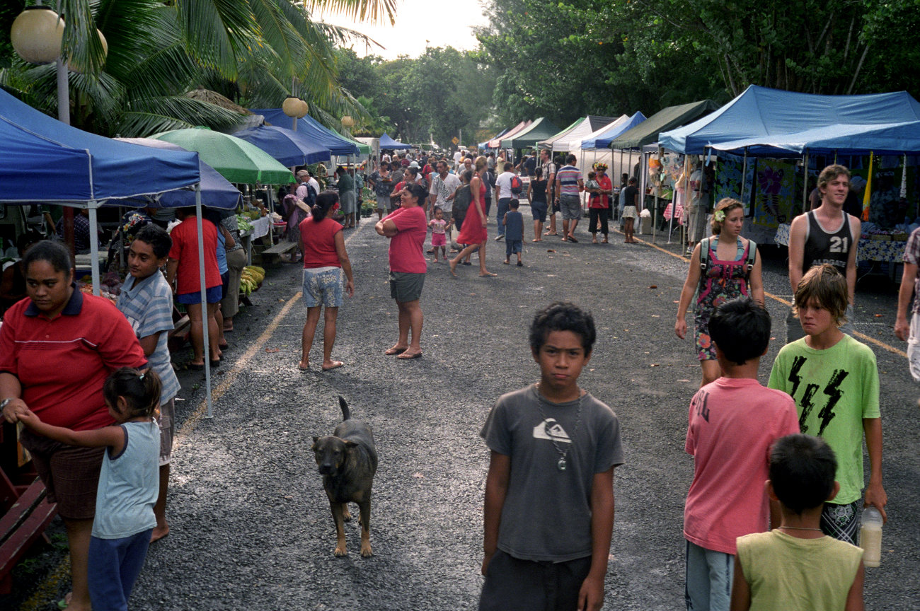 fotka / image hlavn tda na marketu, Cook Islands