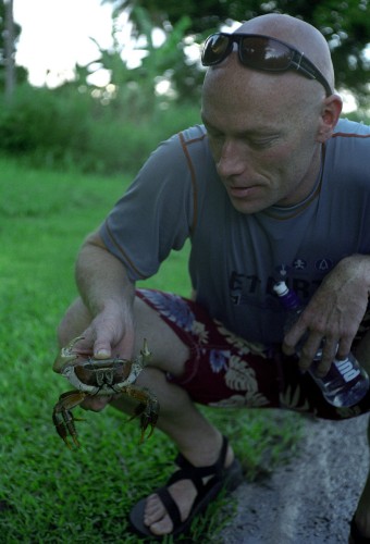 foto / image krab, na Aitutaki jich je plno