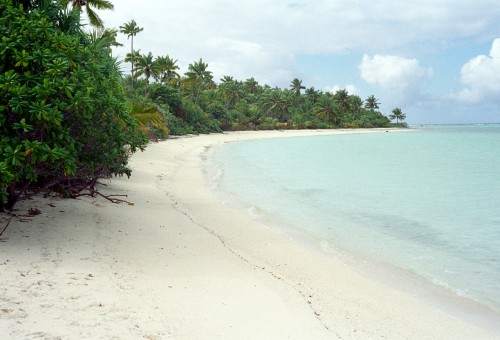 foto / image pláž One Foot Island, Aitutaki